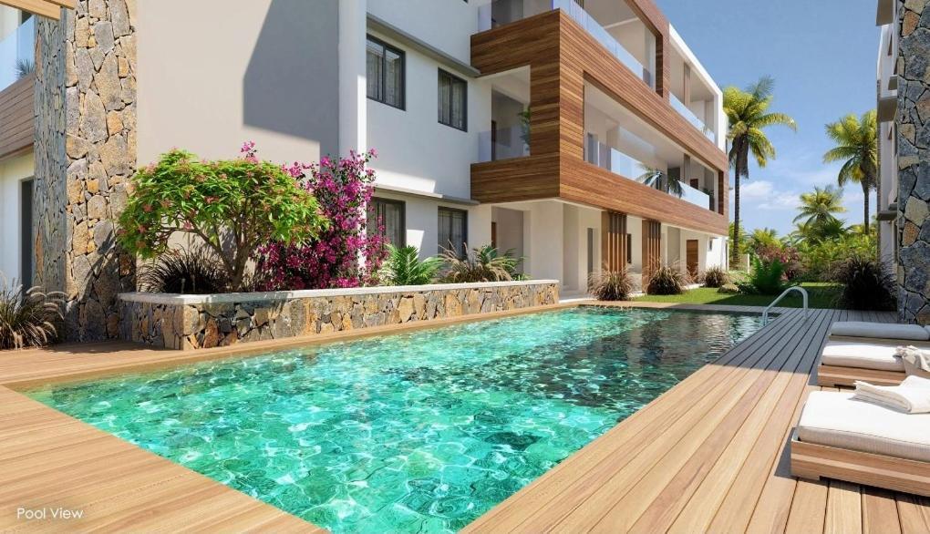 Appt Neuf De 2Ch Ds Residence Avec Piscine, Route Cotiere Grand Baie Exterior photo